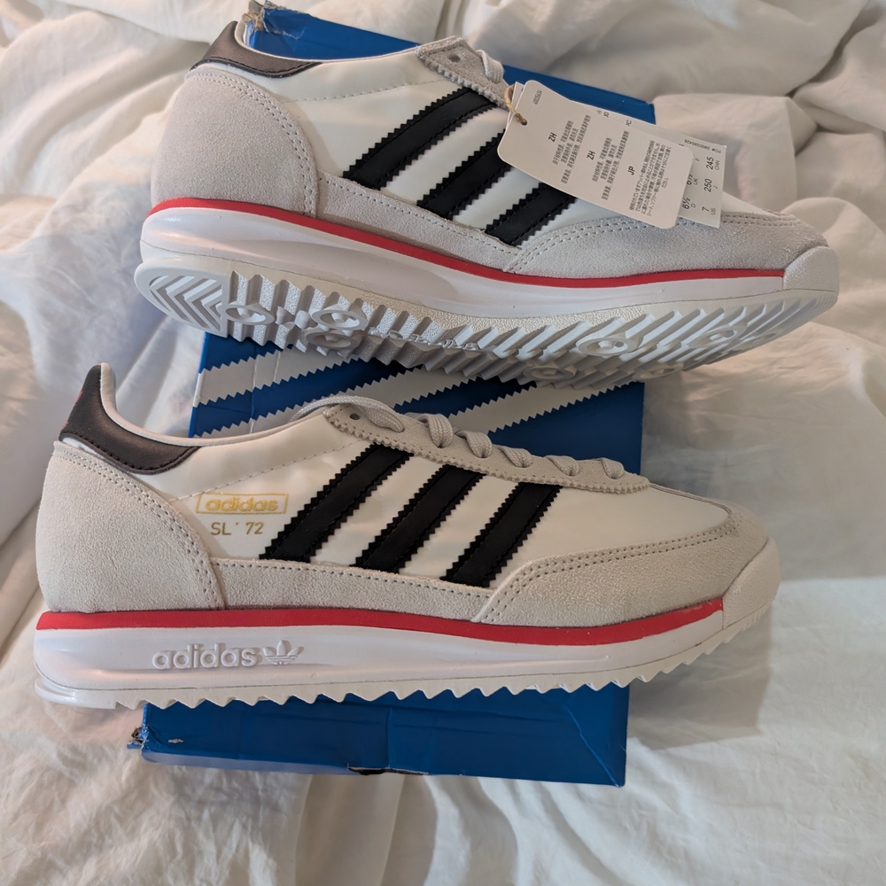 Adidas SL 72 Sneakers in White and Black